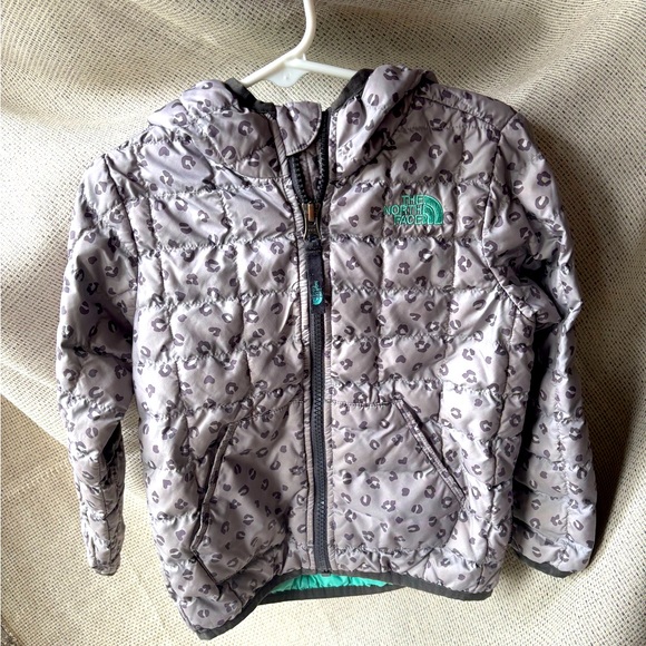 North Face Cheetah Leopard Print Puffer Jacket, Thermoball Coat for Kids Toddler - Picture 1 of 14